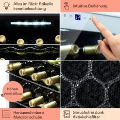 Shiraz 16 Quartz Weinkühlschrank 42l Touch-Bedienfeld 160 W 5-18 °C -Küchenmaschinen Verkäufe 10039901 DE 0005 usp