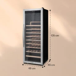 Vinamour 46 Uno Weinkühlschrank 1 Zonen 155 L/46 Fl. 4-18 °C Edelstahl -Küchenmaschinen Verkäufe 10040059 yy 0006 dimensions
