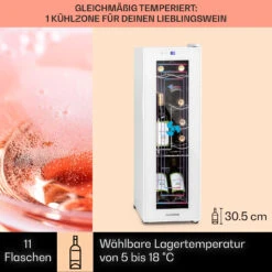 Shiraz 12 Slim Uno Weinkühlschrank 32l/12Fl.Touch 85 W 5-18 °C LED -Küchenmaschinen Verkäufe 10040213 de 0003 usp