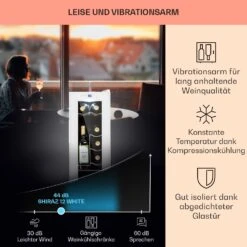 Shiraz 12 Slim Uno Weinkühlschrank 32l/12Fl.Touch 85 W 5-18 °C LED -Küchenmaschinen Verkäufe 10040213 de 0004 usp