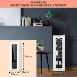 Shiraz 12 Slim Uno Weinkühlschrank 32l/12Fl.Touch 85 W 5-18 °C LED -Küchenmaschinen Verkäufe 10040213 de 0006 usp