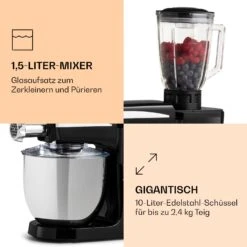 Renata Rossa Küchenmaschine 3-in-1 2000W 2,7PS 5Ltr Edelstahl BPA-frei 15 Renata Rossa Küchenmaschine 3-in-1 2000W 2,7PS 5Ltr Edelstahl BPA-frei -Küchenmaschinen Verkäufe 10040500 de 0006 logo