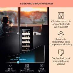 Vinovilla 20 Built-In Weinkühlschrank 50l / 20 Flaschen Glastür Edelstahl -Küchenmaschinen Verkäufe 10040729 de 0004 logo