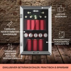 Beersafe 70 Birra Milano Edition Kühlschrank 70 Liter 3 Böden Panoramaglastür Edelstahl -Küchenmaschinen Verkäufe 10041179 de 0006 usp