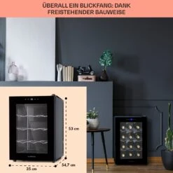 Barolo 12 Uno Weinkühlschrank 37 Ltr 12 Flaschen 11-18°C SingleZone -Küchenmaschinen Verkäufe 10041205 de 0006 usp