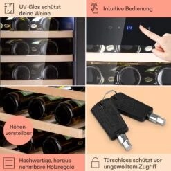 Barossa 38 Uno Weinkühlschrank 1 Zone 94 Ltr 38 Fl Touch-Display -Küchenmaschinen Verkäufe 10041306 de 0005 usp