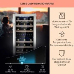Vinamour 33 Duo Weinkühlschrank 2 Zonen 89 L / 33 Flaschen 5-18°C Touch -Küchenmaschinen Verkäufe 10041311 de 0004 logo