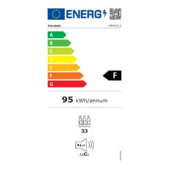 Vinamour 33 Duo Weinkühlschrank 2 Zonen 89 L / 33 Flaschen 5-18°C Touch -Küchenmaschinen Verkäufe 10041311 energy label