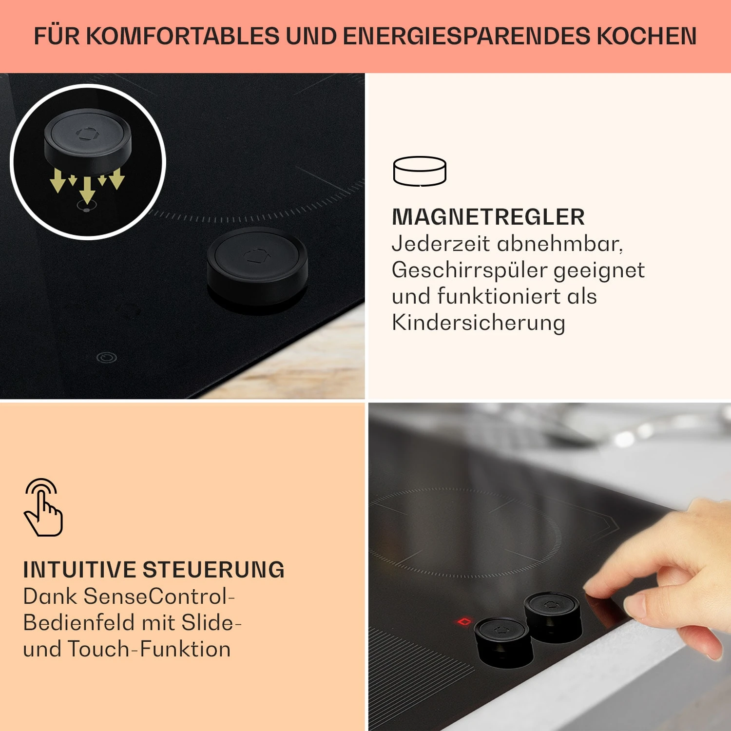 Magnichef 4 Flex Einbaukochfeld Induktion 4 Zonen / Flexzone 7000W Glaskeramik 6 Magnichef 4 Flex Einbaukochfeld Induktion 4 Zonen / Flexzone 7000W Glaskeramik – Bild 4