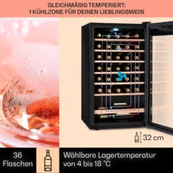 Vinamour 32 Uno Weinkühlschrank 1 Zone 95 L / 36 Flaschen 4-18°C Touch 13 Vinamour 32 Uno Weinkühlschrank 1 Zone 95 L / 36 Flaschen 4-18°C Touch -Küchenmaschinen Verkäufe 10041393 de 0003 usp