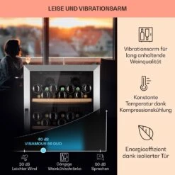 Vinamour 66 Duo Weinkühlschrank 2 Zonen 204 L/79 Flaschen 5-18°C Touch -Küchenmaschinen Verkäufe 10041394 de 0004 usp