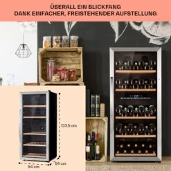 Vinamour 66 Duo Weinkühlschrank 2 Zonen 204 L/79 Flaschen 5-18°C Touch -Küchenmaschinen Verkäufe 10041394 de 0006 usp