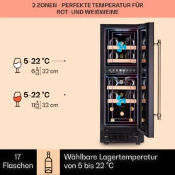 Vinovilla 17 Built-in Duo Vilhelmine Edition Weinkühlschrank 17 Fl. -Küchenmaschinen Verkäufe 10041821 de 0003 usp