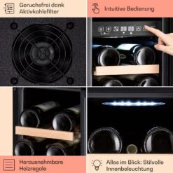 Vinovilla 17 Built-in Duo Vilhelmine Edition Weinkühlschrank 17 Fl. -Küchenmaschinen Verkäufe 10041821 de 0005 usp