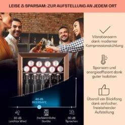 Beersafe XL Kühlschrank 60 Liter 2 Böden Doppelt Isolierte Panoramaglastür Edelstahl -Küchenmaschinen Verkäufe 10041891 de 0003 usp