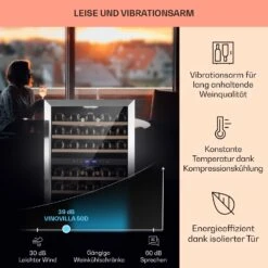 Vinovilla 50 Duo Zweizonen-Weinkühlschrank 53l 17 Fl. 3-Farben Glastür -Küchenmaschinen Verkäufe 10041900 de 0004 usp