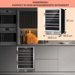 Vinovilla 50 Duo Zweizonen-Weinkühlschrank 53l 17 Fl. 3-Farben Glastür -Küchenmaschinen Verkäufe 10041900 de 0006 usp