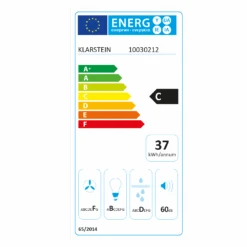 Lorea 90 Dunstabzugshaube Inklusive 2 X Aktivkohlefilter Schwarz -Küchenmaschinen Verkäufe 60002202 energy label