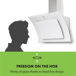 Sabia 90 Dunstabzugshaube | 90cm | 600 M³/h | Energieeffizienzklasse A | Inklusive 2 X Aktivkohlefilter -Küchenmaschinen Verkäufe 60002219 yy 0007 logo Klarstein Sabia 90 Dunstabzugshaube weiss