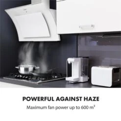 Sabia 90 Dunstabzugshaube | 90cm | 600 M³/h | Energieeffizienzklasse A | Inklusive 2 X Aktivkohlefilter -Küchenmaschinen Verkäufe 60002219 yy 0008 logo Klarstein Sabia 90 Dunstabzugshaube weiss