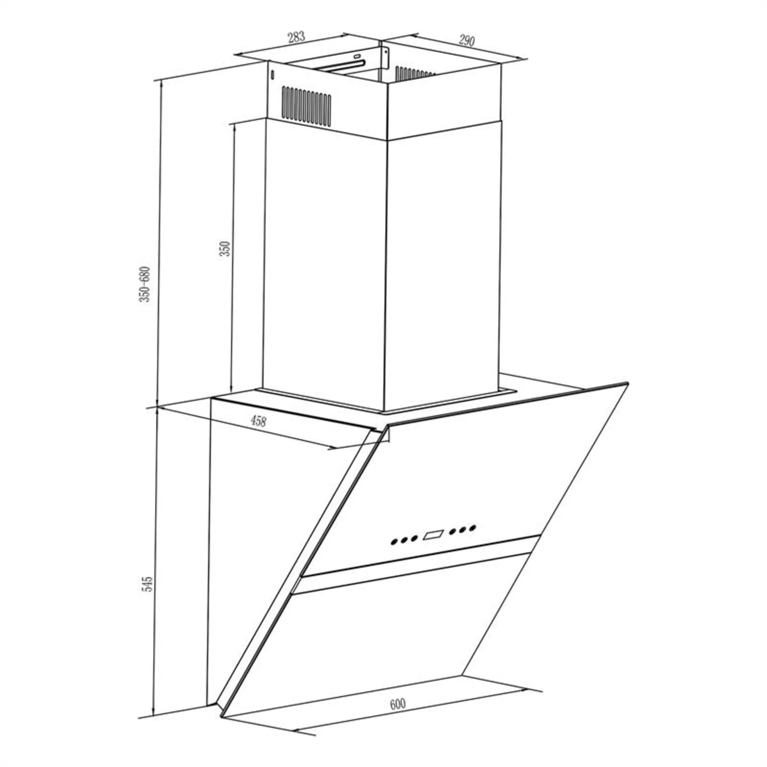 Aurea VII Dunstabzugshaube Umluftset 60cm Aktivkohlefilter Weiß 8 Aurea VII Dunstabzugshaube Umluftset 60cm Aktivkohlefilter Weiß – Bild 6
