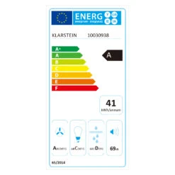 Kronleuchter Dunstabzugshaube Umluftset Aktivkohlefilter Schwarz -Küchenmaschinen Verkäufe 60002229 energy label