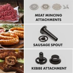 Curve Plus Küchenmaschinen-Set | 5l | 4-in-1 Fleischwolf | Silber -Küchenmaschinen Verkäufe 60002330 yy 0003 logo Klarstein Curve Plus Kuechenmaschinen Set silber