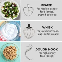 Curve Plus Küchenmaschinen-Set | 5l | 4-in-1 Fleischwolf | Silber -Küchenmaschinen Verkäufe 60002330 yy 0007 logo Klarstein Curve Plus Kuechenmaschinen Set silber