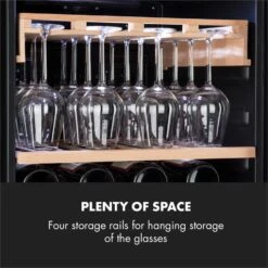 Barossa 102 Duo Weinkühlschrank-Set 2 Zonen 102 Fl. Weinglasregal -Küchenmaschinen Verkäufe 60002419 yy 0010 logo Klarstein Barossa 102D Weinglas Regal Echtholz