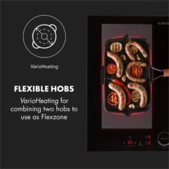 Kalahari Delicatessa Einbau-Ofen-Set Induktion 7000W 68Ltr Schwarz Edelstahl -Küchenmaschinen Verkäufe 60002585 yy 0008 logo Klarstein Delicatessa 60 Einbaukochfeld schwarz