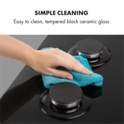 Kalahari Ignito Einbau-Ofen-Set Elektro / Gas 68Ltr Schwarz Edelstahl -Küchenmaschinen Verkäufe 60002586 yy 0010 logo Klarstein Ignito 4 Zonen Gaskochfeld schwarz