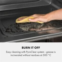 Gusteau Aurora Einbau-Set Backofen + Wandabzugshaube 2950W 64Ltr 550 M³/h Weiß Edelstahl -Küchenmaschinen Verkäufe 60002593 yy 0004 logo Klarstein Gusteau Elektrischer Einbaubackofen weiss