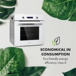 Gusteau Aurora Einbau-Set Backofen + Wandabzugshaube 2950W 64Ltr 550 M³/h Weiß Edelstahl -Küchenmaschinen Verkäufe 60002593 yy 0006 logo Klarstein Gusteau Elektrischer Einbaubackofen weiss