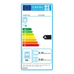 Gusteau Ignito Einbau-Ofen-Set Elektro / Gas 64Ltr Schwarz Edelstahl -Küchenmaschinen Verkäufe 60002595 energy label