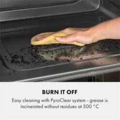 Gusteau Aurora Einbau-Set Backofen + Wandabzugshaube Schwarz Edelstahl -Küchenmaschinen Verkäufe 60002598 yy 0004 logo Klarstein Gusteau Elektrischer Einbaubackofen schwarz