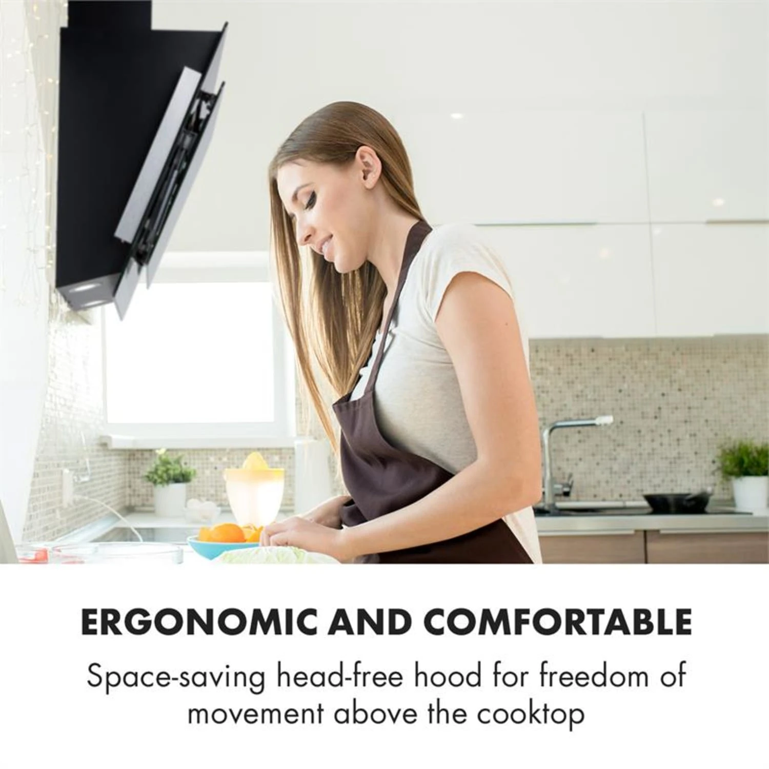 Gusteau Aurora Einbau-Set Backofen + Wandabzugshaube Schwarz Edelstahl – Bild 9